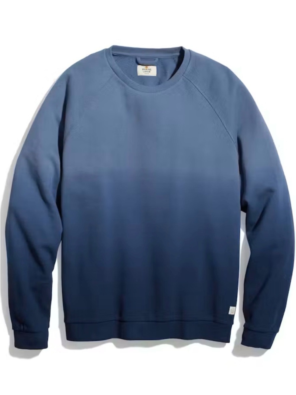 Marine Layer Men's Ombre Blue Crewneck Sweater